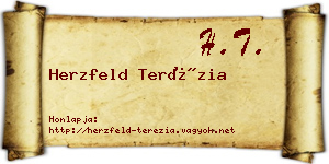 Herzfeld Terézia névjegykártya
